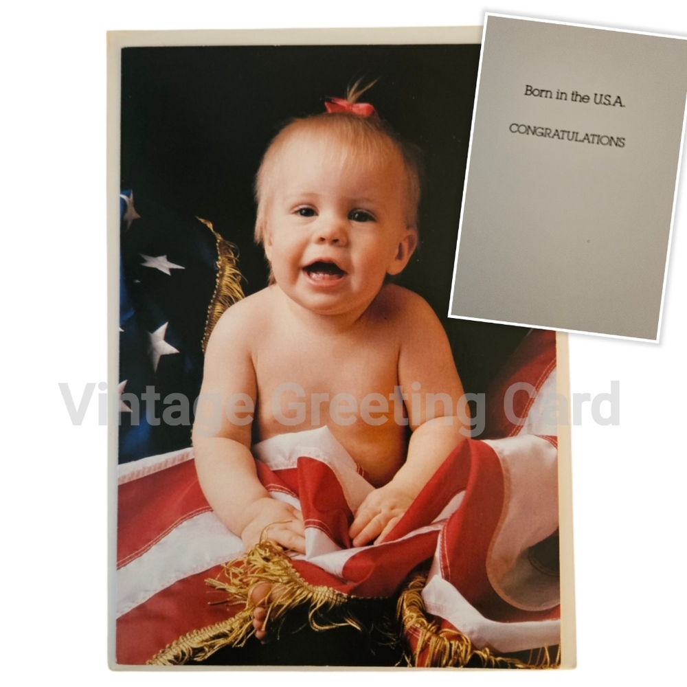 Born In The USA Congratulations Vintage Card